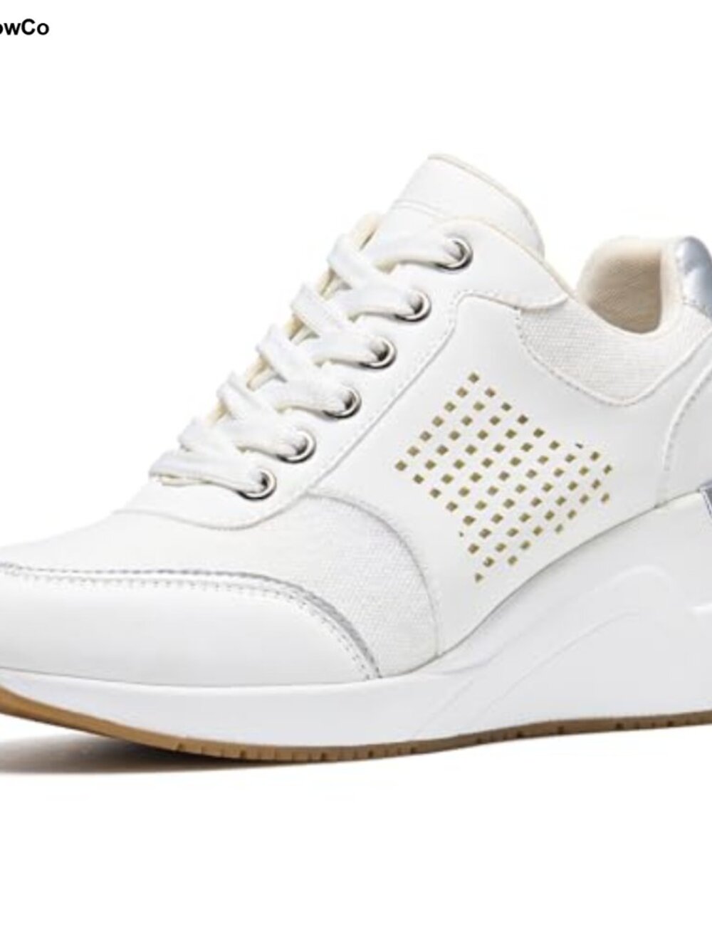 Wedge Sneakers for Women Knit Lace-Up Comfort Walking Tennis Shoes
